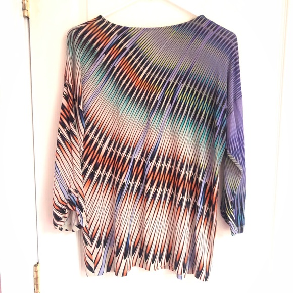 CHICO’S Size 1 multicolor top - Picture 5 of 6